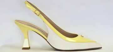 9081 Marino Fabiani Pumps / White - Yellow